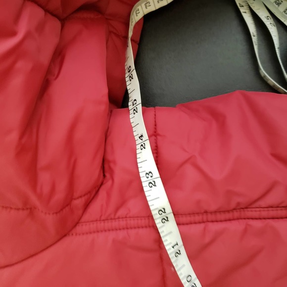 LANDS' END Men's Red Puffer Zipper Up Snap Button Jacket Coat L - Picture 11 of 12